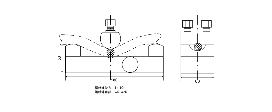 BCQ旁壓式傳感器(qi)尺寸圖